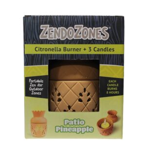 ZENDOZONES PATIO PINEAPPLE CITRONELLA CANDLE 18P-PP