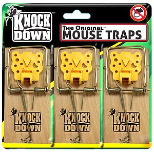 KD Mouse Trap w/plastic cheese pedal 3pk KD606T