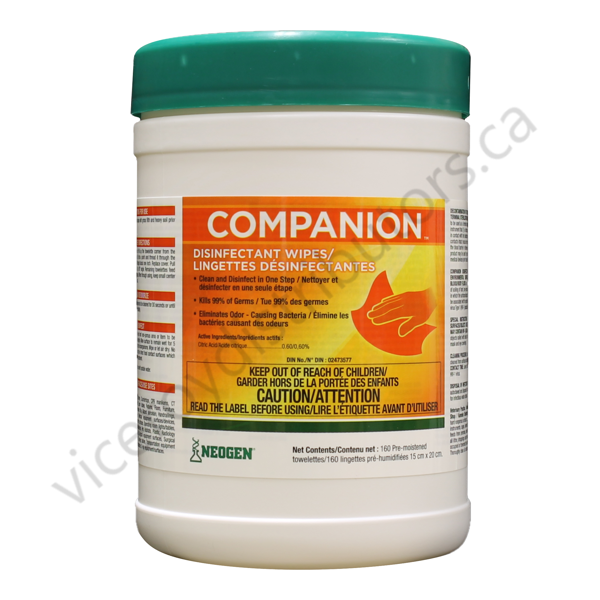 COMPANION SANITIZING WIPES 160'S 1 COMPANION SANITIZING WIPES 160'S