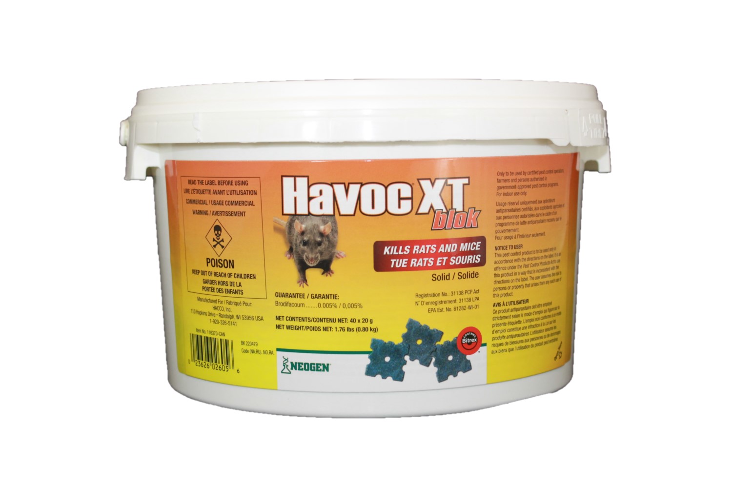Havoc-XT 40x20g Block Pail CAN