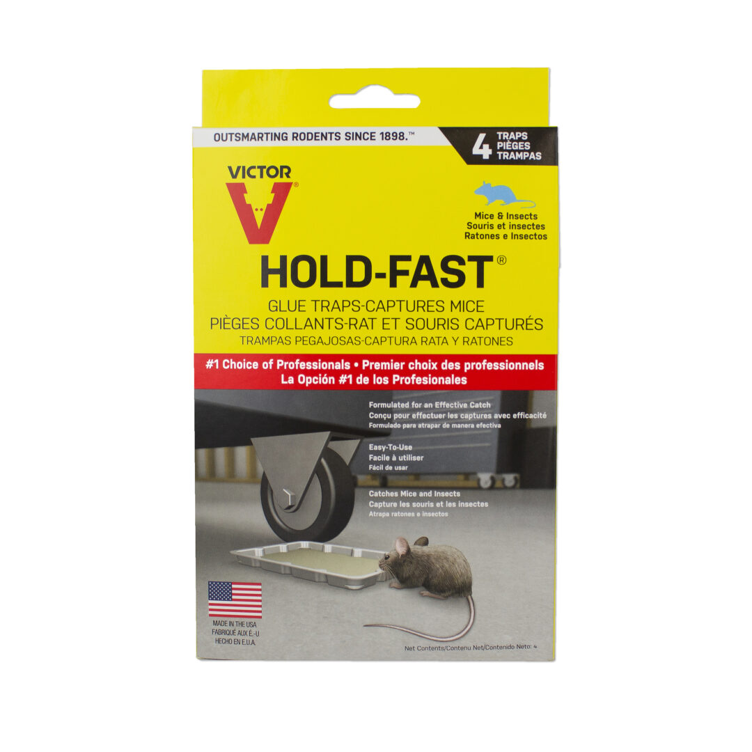 Victor® Hold-Fast Mouse Glue Tray 4-pk 12/cs - M668TRI