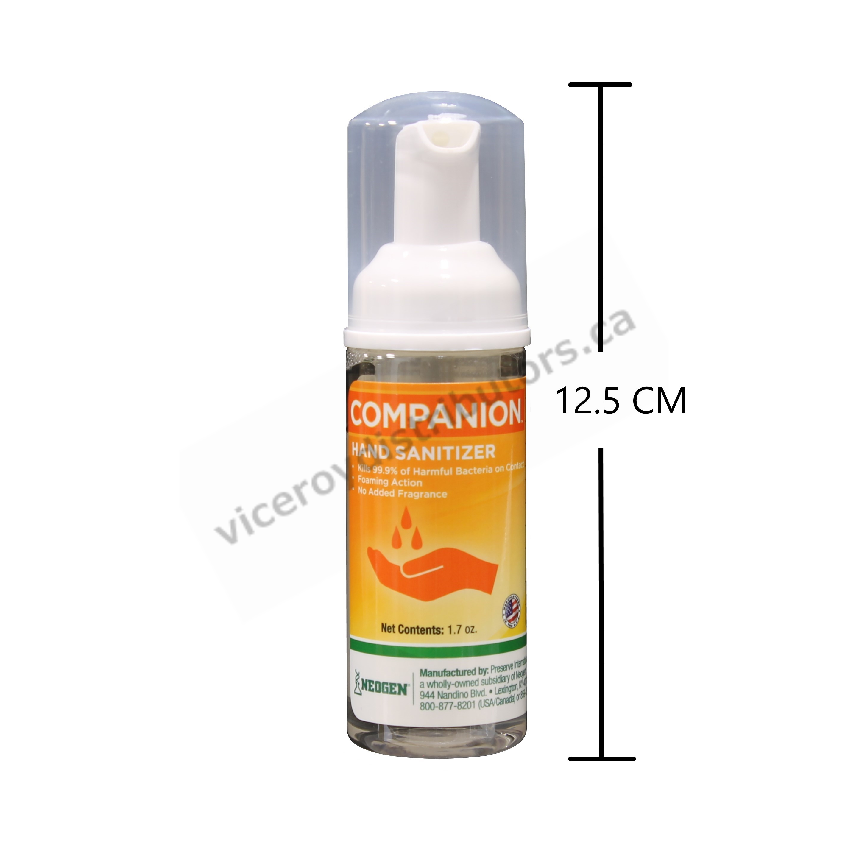 COMPANION FOAMING HAND SANITIZER 1.7 oz./50.2ml (Foaming Metered Pump) 1 COMPANION FOAMING HAND SANITIZER 1.7 oz./50.2ml (Foaming Metered Pump)