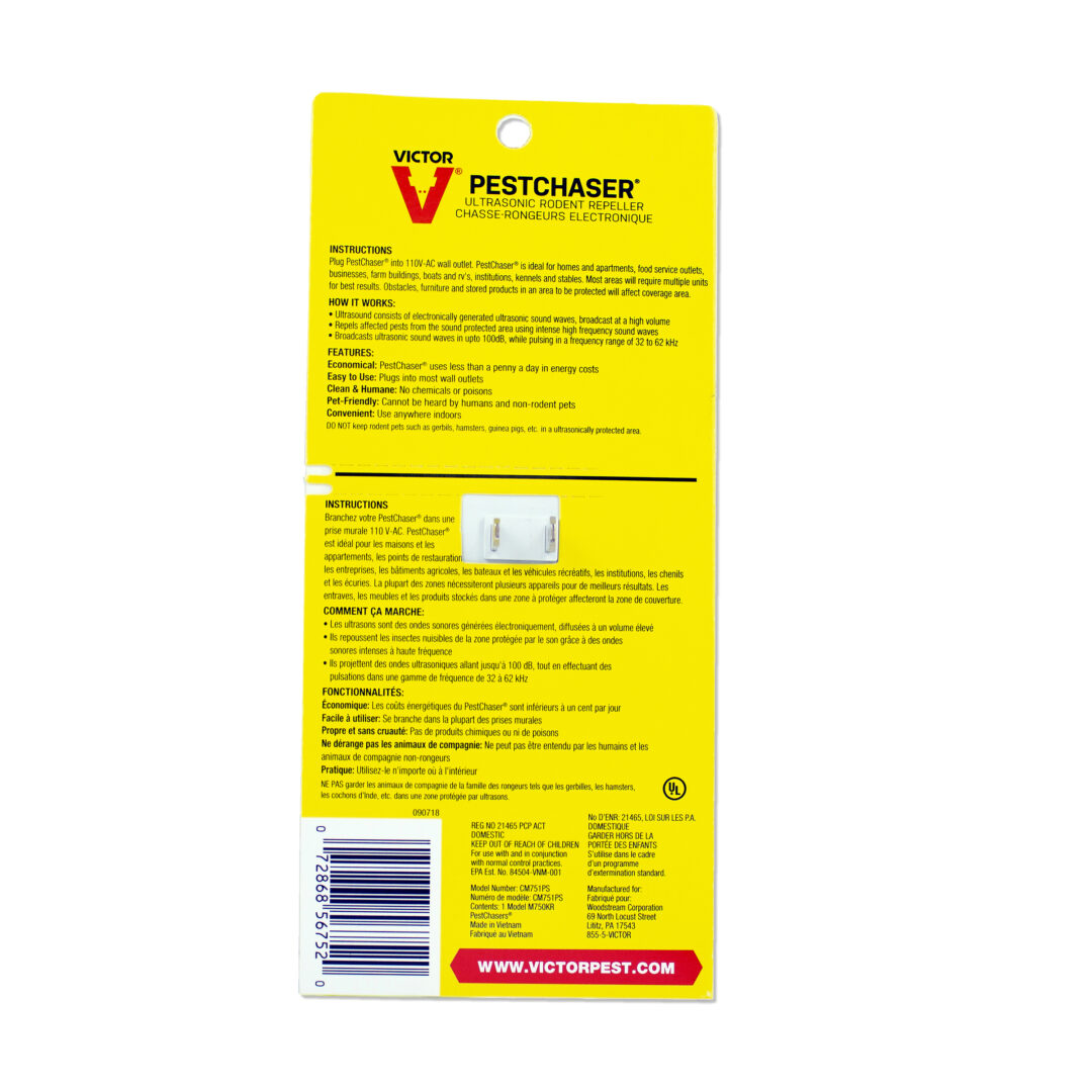 Victor Pest Chaser Rodent Repellent with Nightlight & Extra Outlet – 1 Unit - CM751PS - Image 4