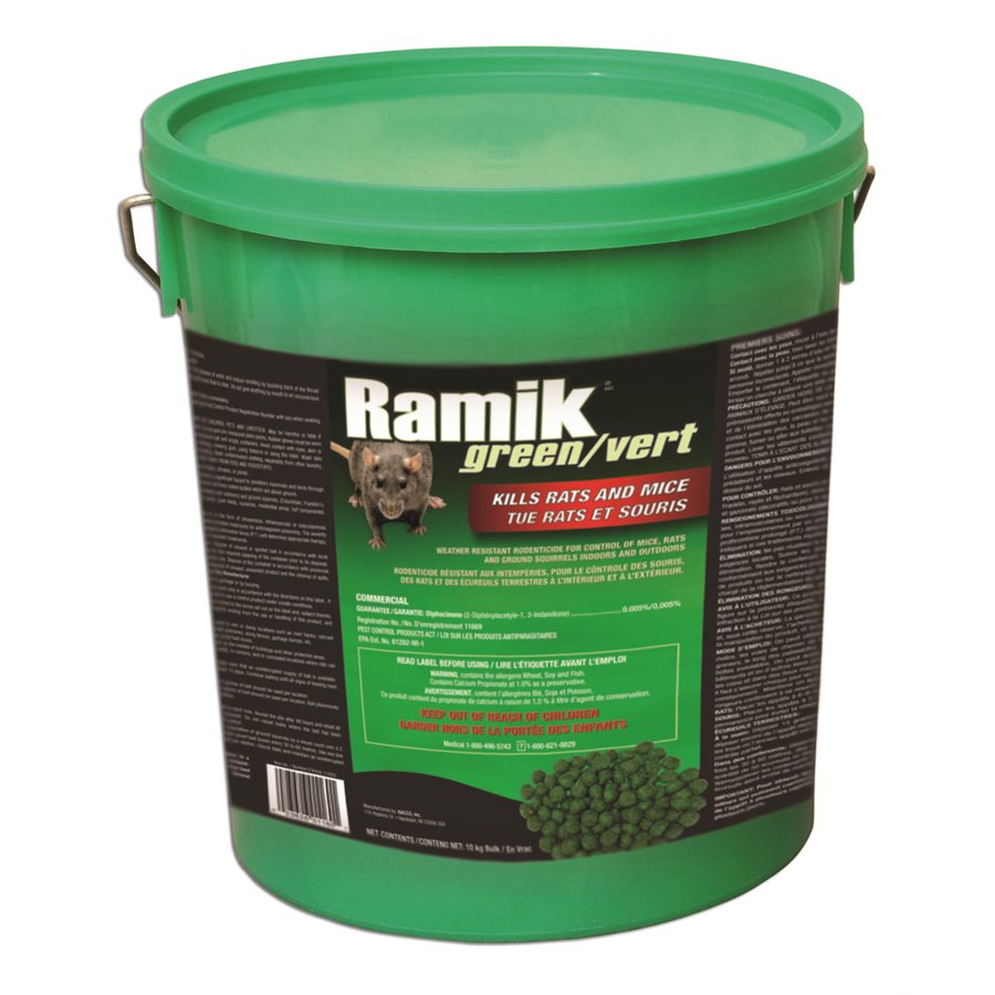Ramik Green Rodent Control Bait Bulk 10kg pail