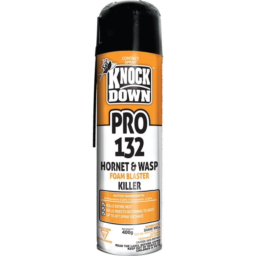 KNOCK DOWN – WASP & HORNET FOAM PROFESSIONAL 350gr - KD132P 1 Knock Down Pro 132 Hornet and Wasp Foam Blaster Killer