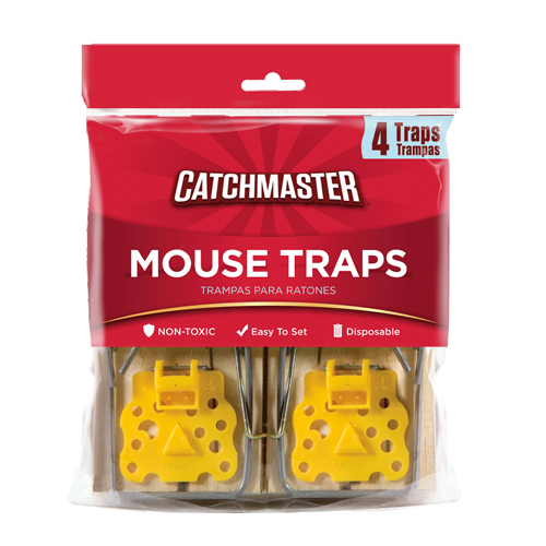Catchmaster Mouse Traps Wood 4pk - 604