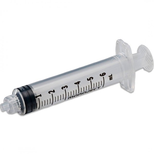 6 ml luer slip disposable syringes box/100