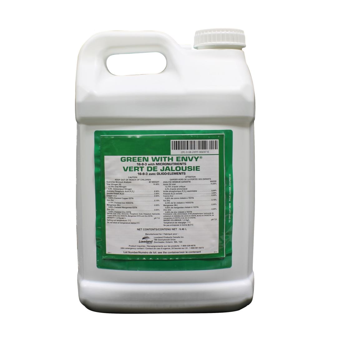 GREEN WITH ENVY LIQUID LAWN FERTILIZER 10L 16-8-3